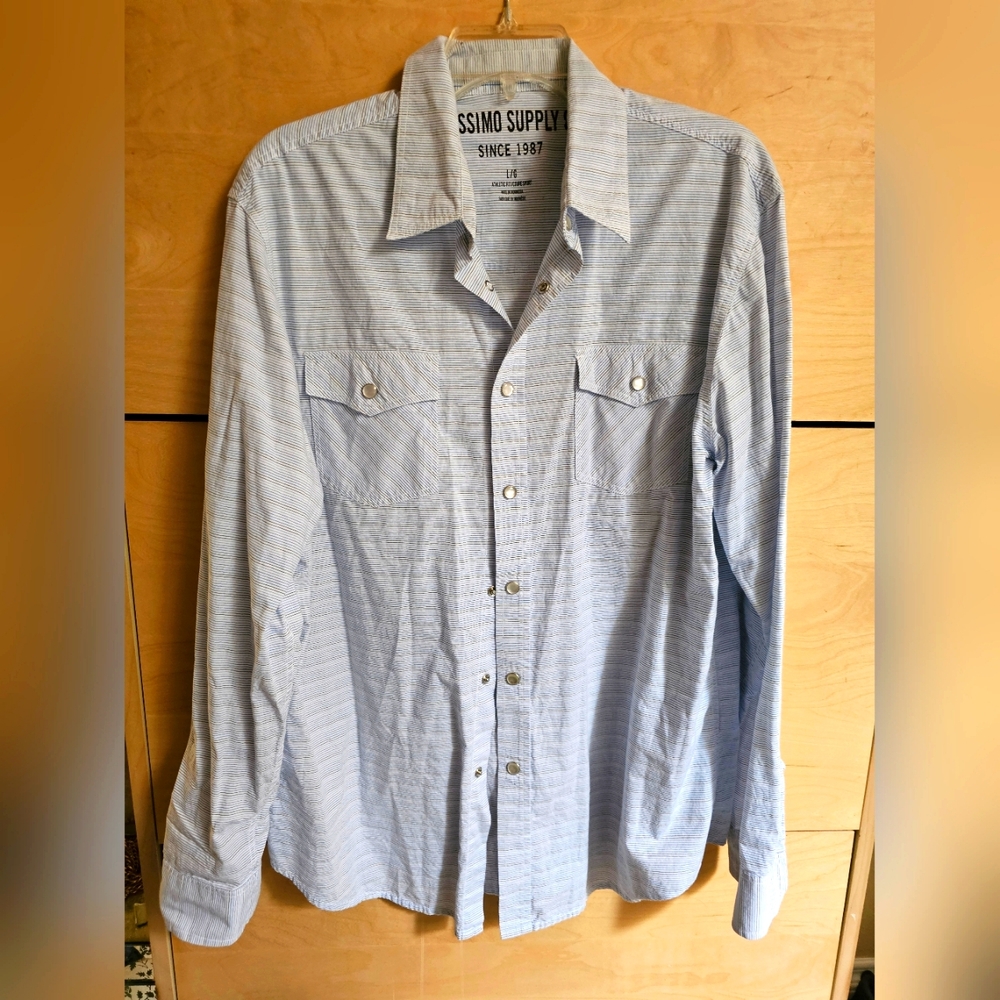 Men's Mossimo cotton snap down